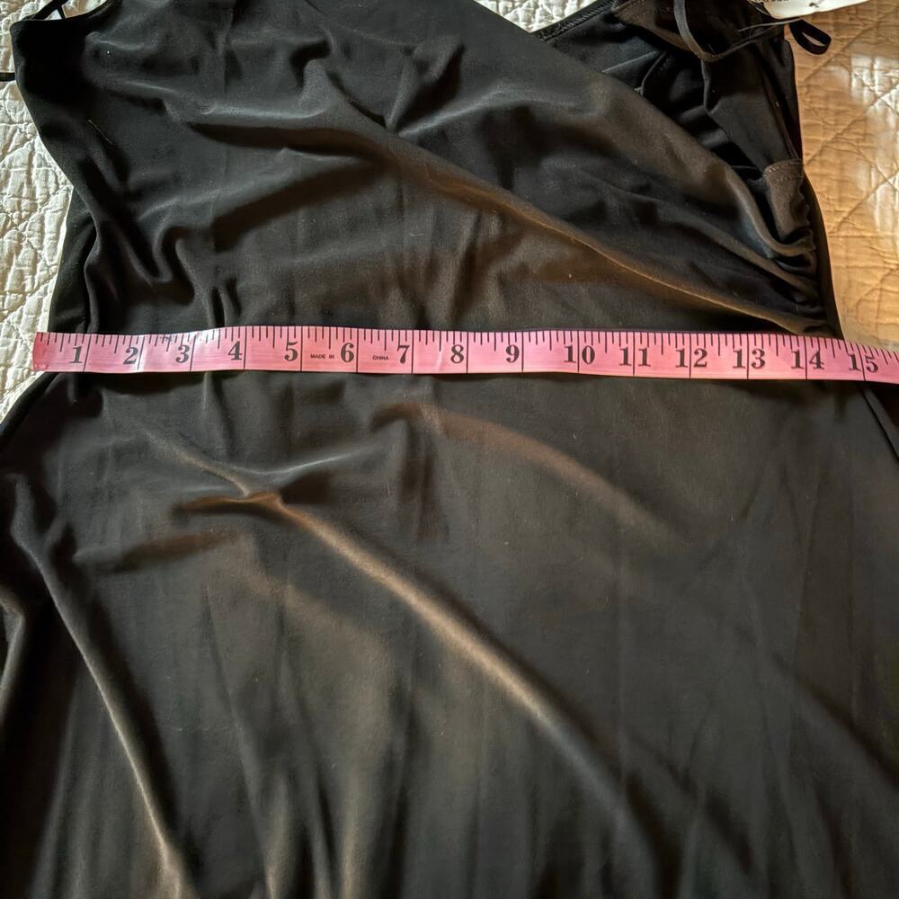 ONYX NITE Floor Length Evening Dress Blk Sz 12 Racy Sexy Party Date Night Dance - Picture 9 of 9